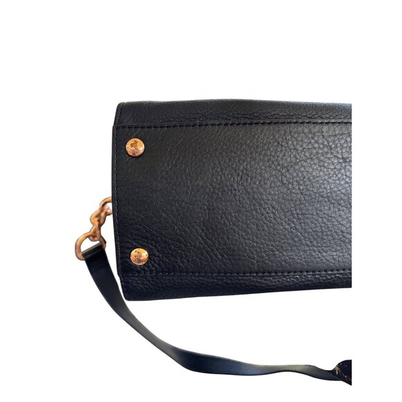 Michael Kors MK Hamilton Tote Handbag Purse Black Pebbled Leather - Picture 9 of 15